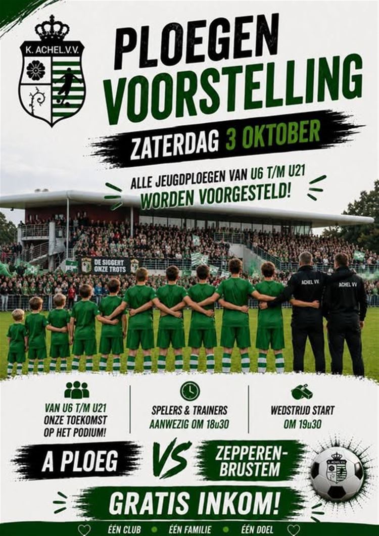 Ploegenvoorstelling 3 oktober 2026